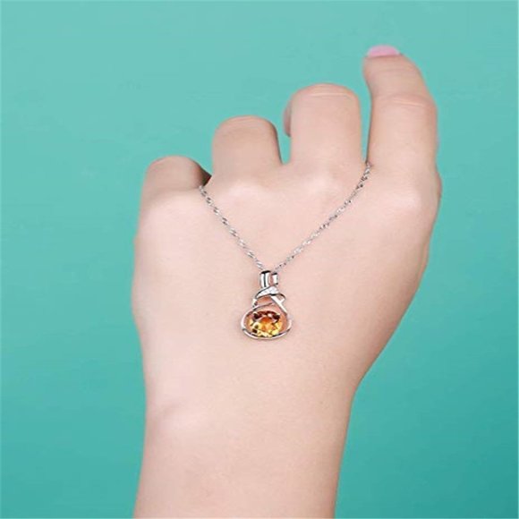 ✨ Big Oval Royal Charming Twisted Silver Oval Necklace for Women, EVGG10… - Picture 4 of 4